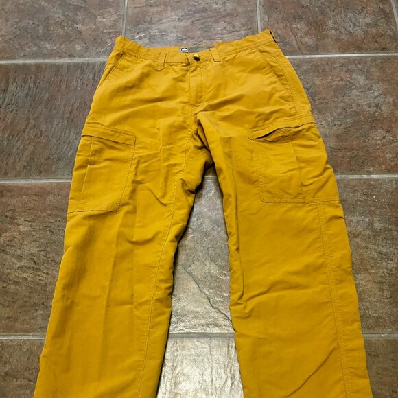~~REI Pants Mens Size 32X32 Brown 100% Nylon Cargo Lightweight Outdoor Hiking  * - Picture 1 of 5